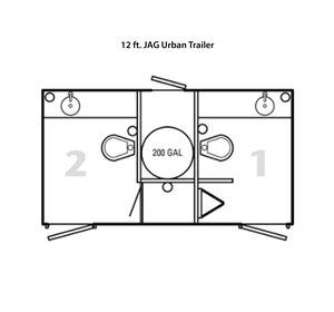 2 Stall Satellite Spa Restroom Plan