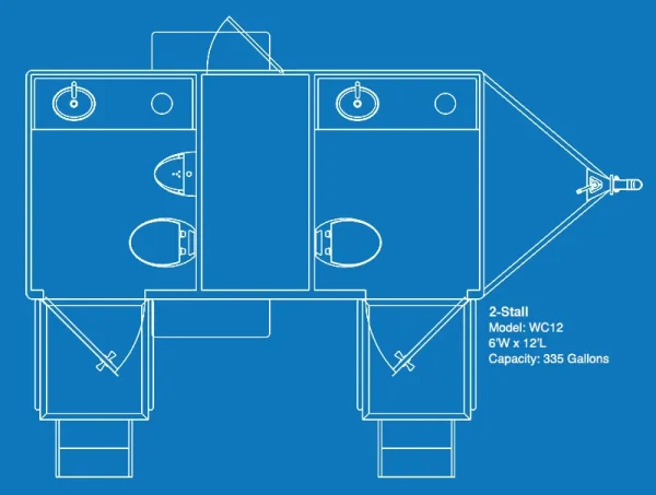 2-Stall UltraLAV Restroom Trailer