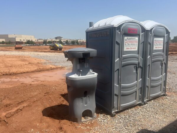 Two standard porta potty rentals and a hand washing station rental.