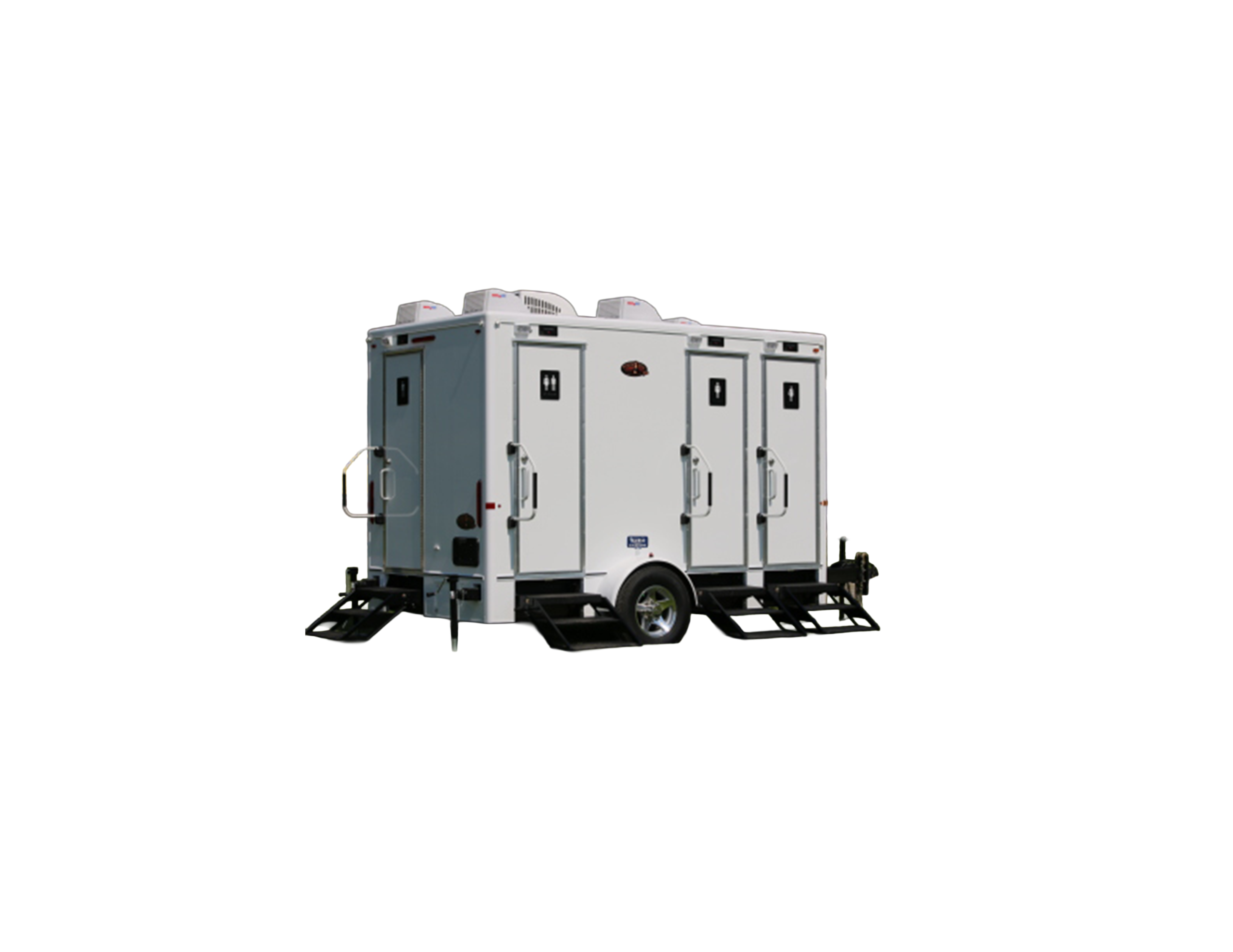 4-Stall JAG Porta Lisa Luxury Restroom Trailer.