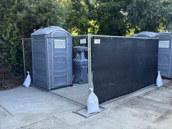 Our temporary fencing installed on a site in San Diego, CA.