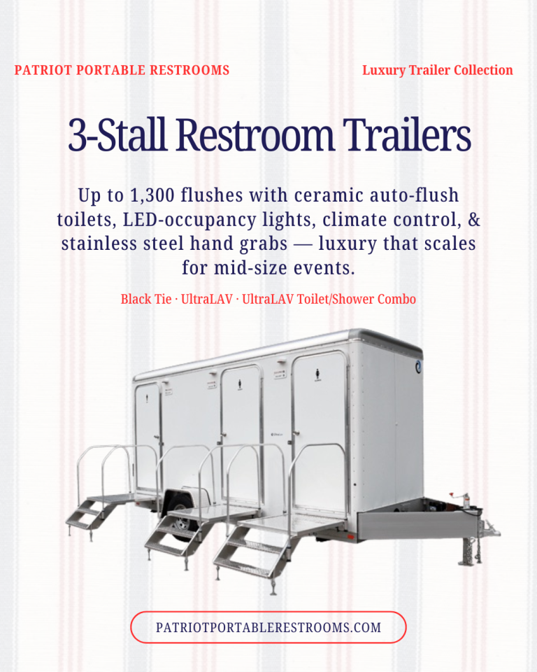 3-Stall Luxury Restroom Trailer