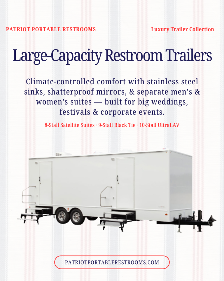 8-10 Stall Luxury Restroom Trailer