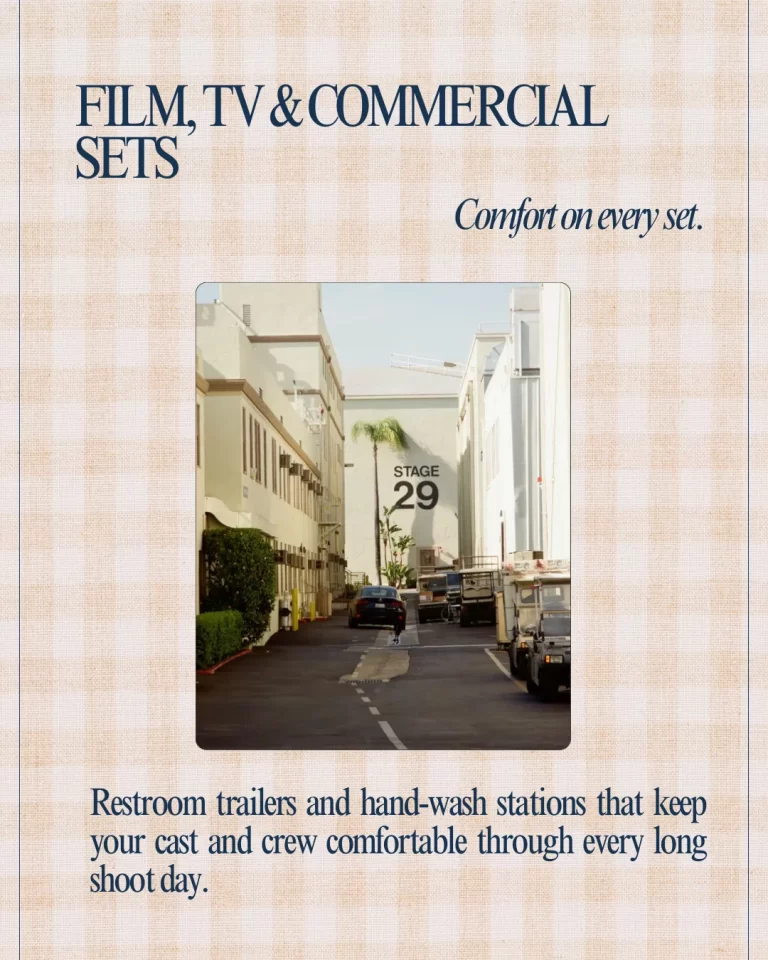 Film, TV & Commercial Set Restroom Rentals