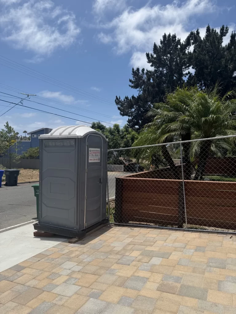 Patriot Portable Restrooms unit on-site