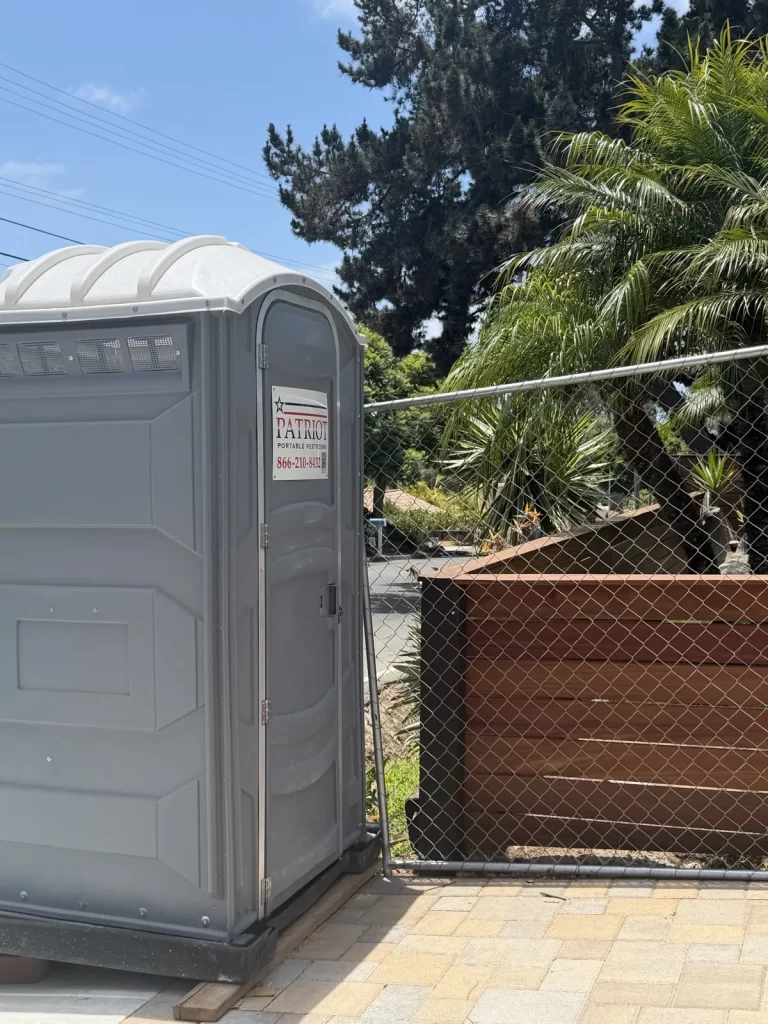 Patriot Portable Restrooms unit on-site