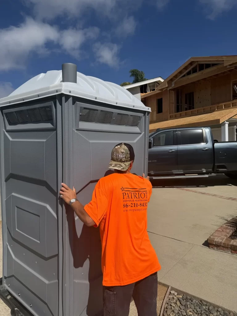 Patriot Portable Restrooms unit on-site