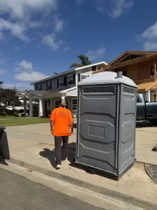 Patriot Portable Restrooms unit on-site