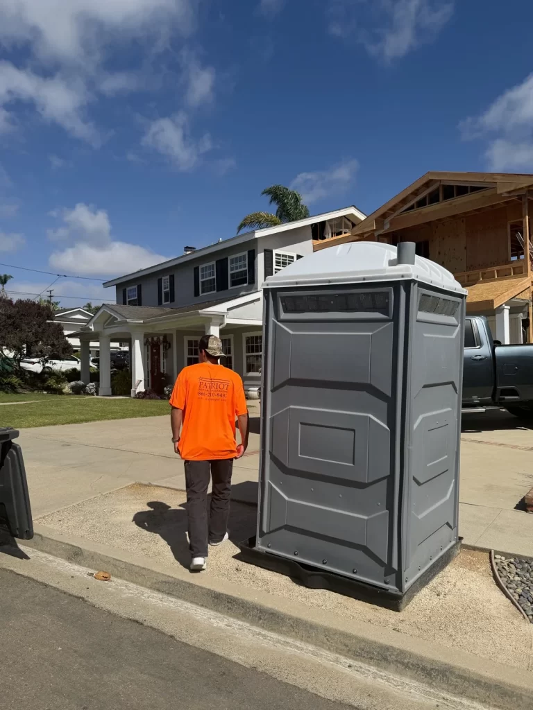 Patriot Portable Restrooms unit on-site
