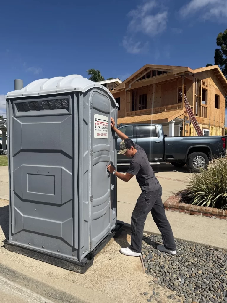Patriot Portable Restrooms unit on-site