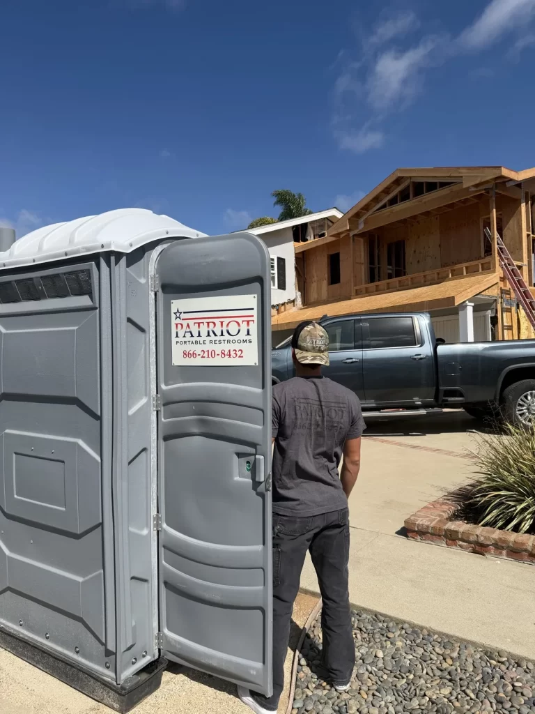 Patriot Portable Restrooms unit on-site