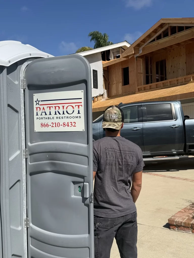Patriot Portable Restrooms unit on-site
