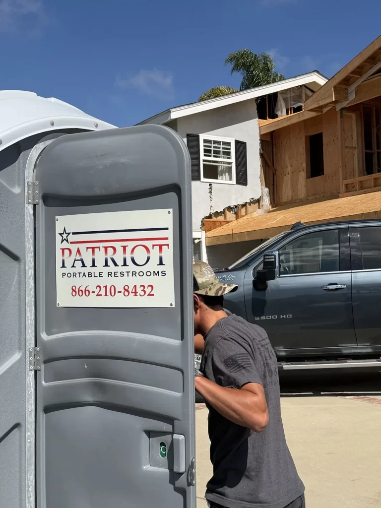 Patriot Portable Restrooms unit on-site