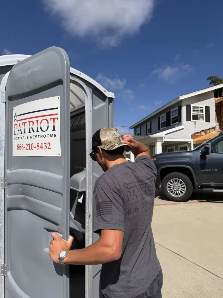 Patriot Portable Restrooms unit on-site