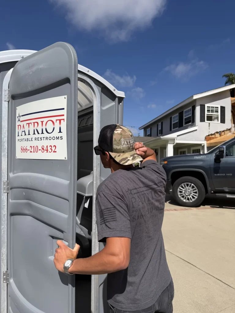 Patriot Portable Restrooms unit on-site