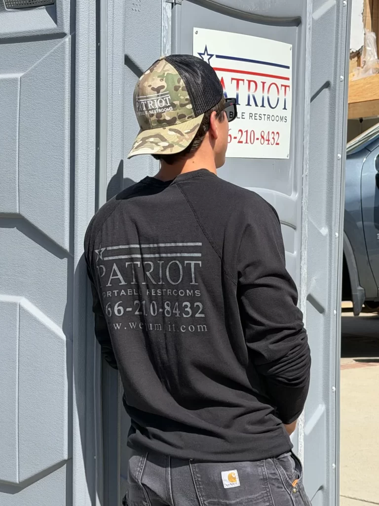 Patriot Portable Restrooms unit on-site