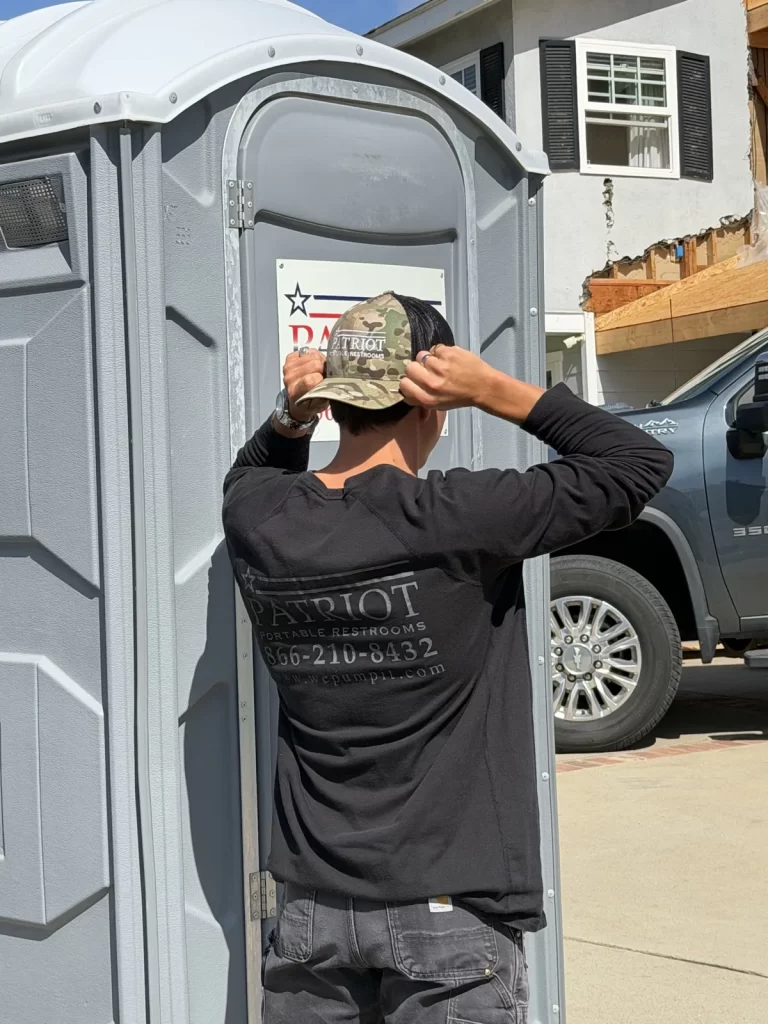 Patriot Portable Restrooms unit on-site
