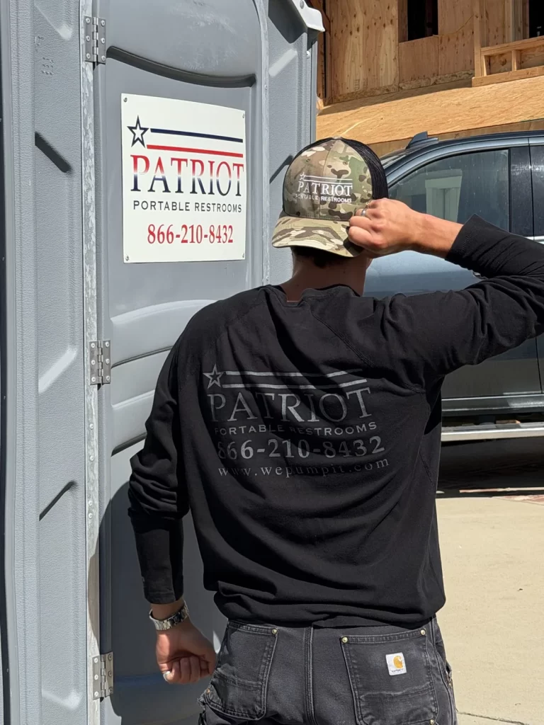 Patriot Portable Restrooms unit on-site