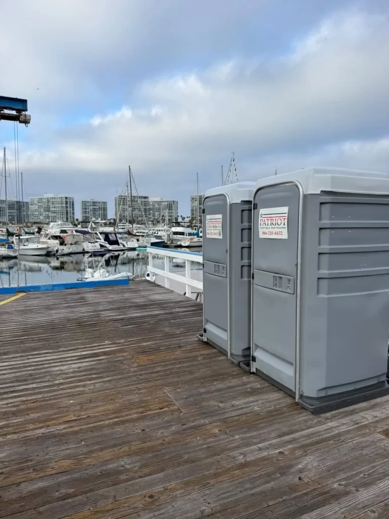 Patriot Portable Restrooms unit on-site