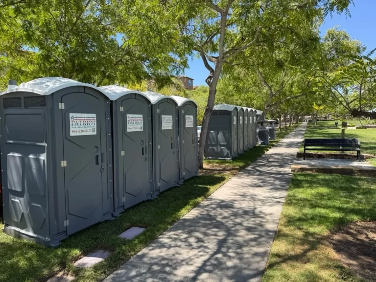 Patriot Portable Restrooms unit on-site